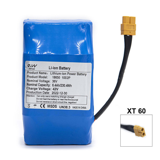 External battery for electric scooter 36v 6.4 Ah with XT60 port
